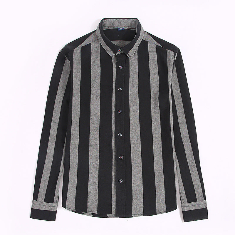 Japanese wide stripes men's casual