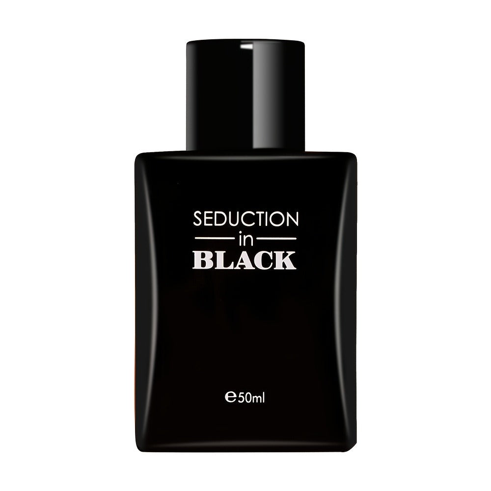 Cologne Eau de Toilette for Men SEDUCTION in BLACK 50ml Spray with Black Bottle and Boxed Presentation — image 3
