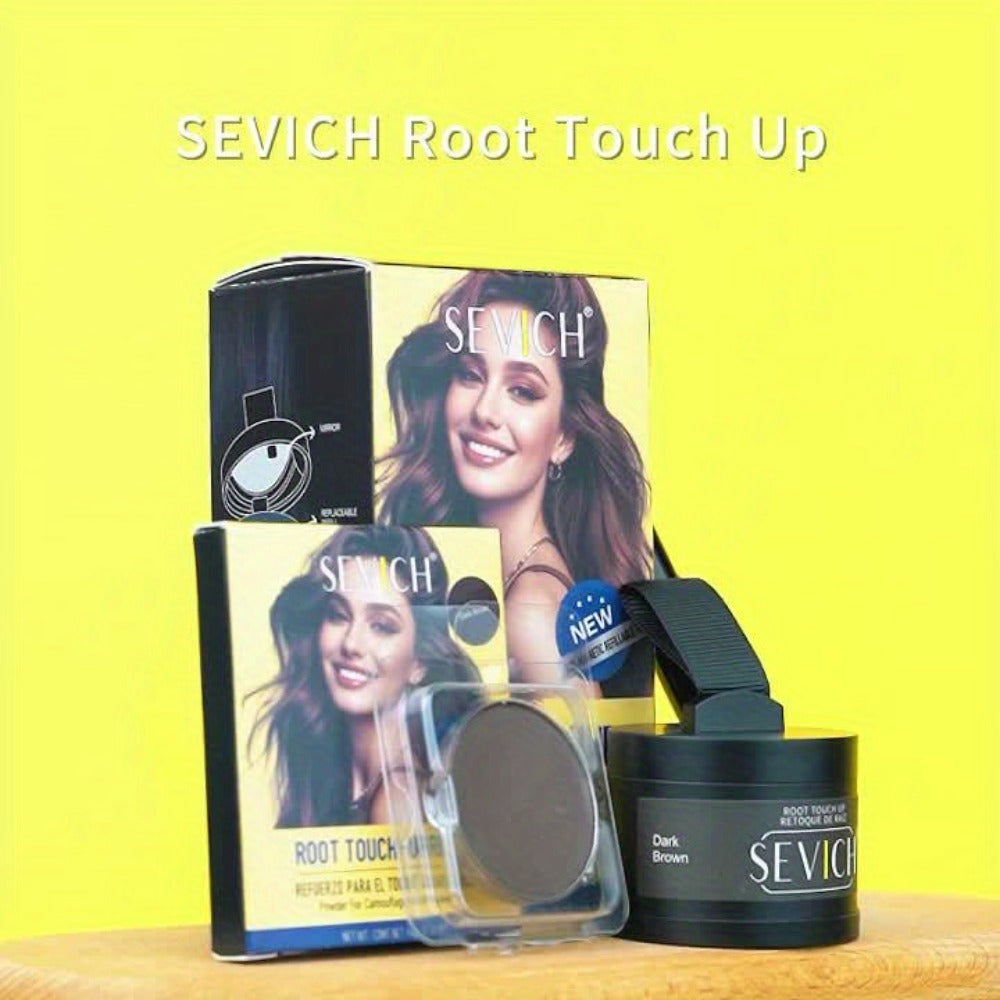 Hairline Powder Root Touch-Up Kit with Refill & Brush – Waterproof Instant Grey Hair Concealer Fills Sparse Hairline Bald Spo