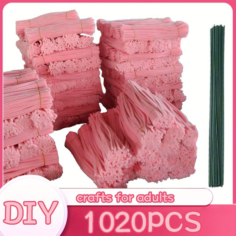 Pipe Cleaners 1020pcs Chenille Stems 20 Colors, Upgraded Thick Fuzzy Sticks with Patterned Rods for Kids Adults Teachers — im