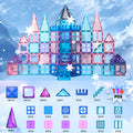 Castle Magnetic Tiles Building Set 102 or 116 Pcs, 3D STEM Sensory Blocks, Pretend Castle Playset for Preschool Boys & Girls 