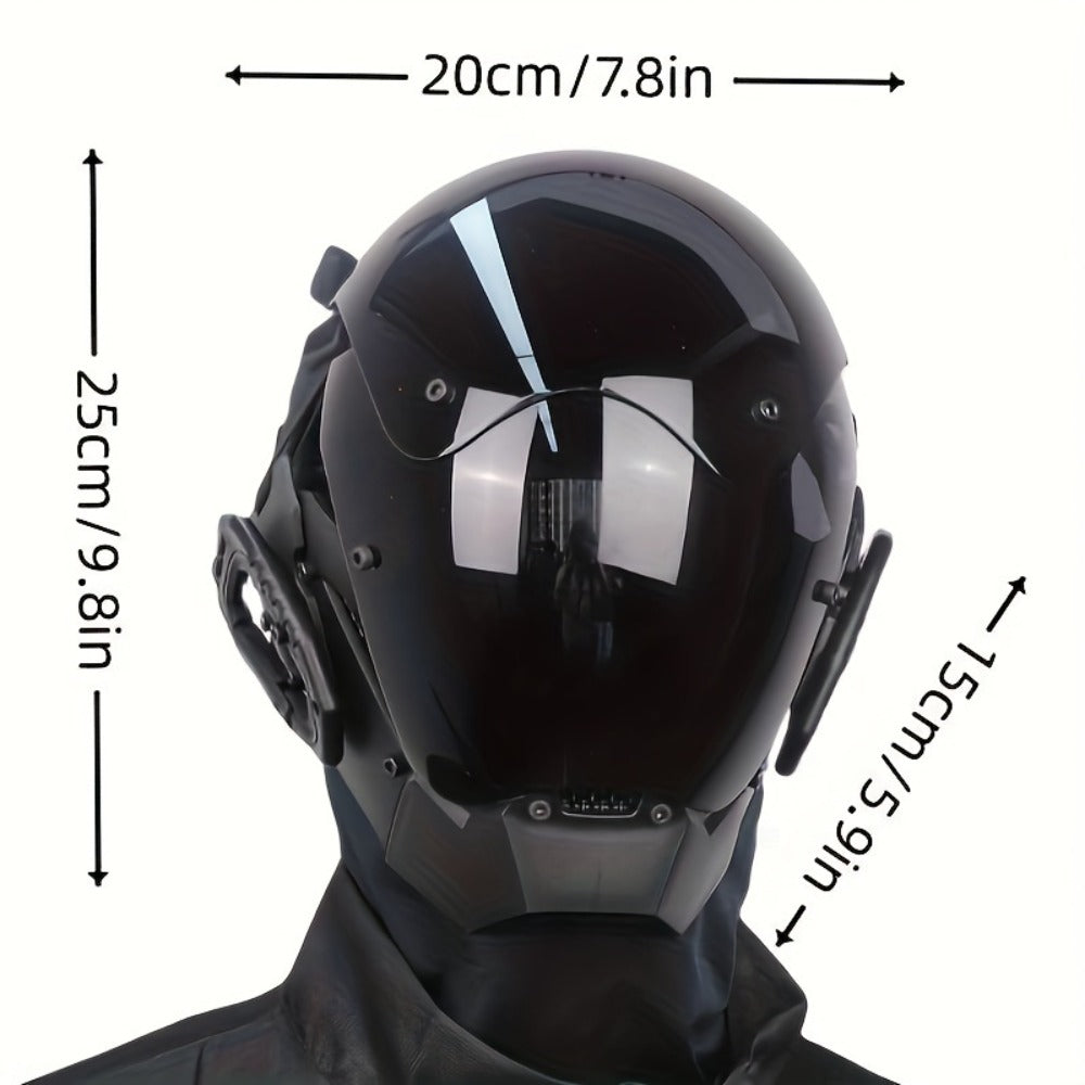 Cyberpunk Mask in a Reflective Design with Adjustable Rear Straps — image 3