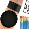 Water Activated Face Paint Kit 6 Colors with 10 Brushes, Water Based Face Body Paint Palette Black White Red — image 1