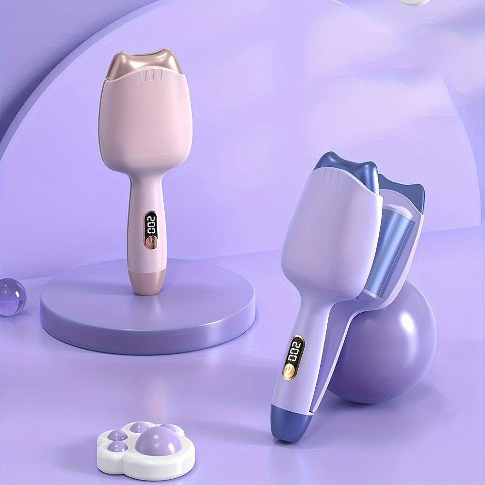 32mm Curling Iron Negative Ion Mini Portable Cat Ears Curler 3-Heat Settings Fast Heating, for Home, Travel and Salon Hair St