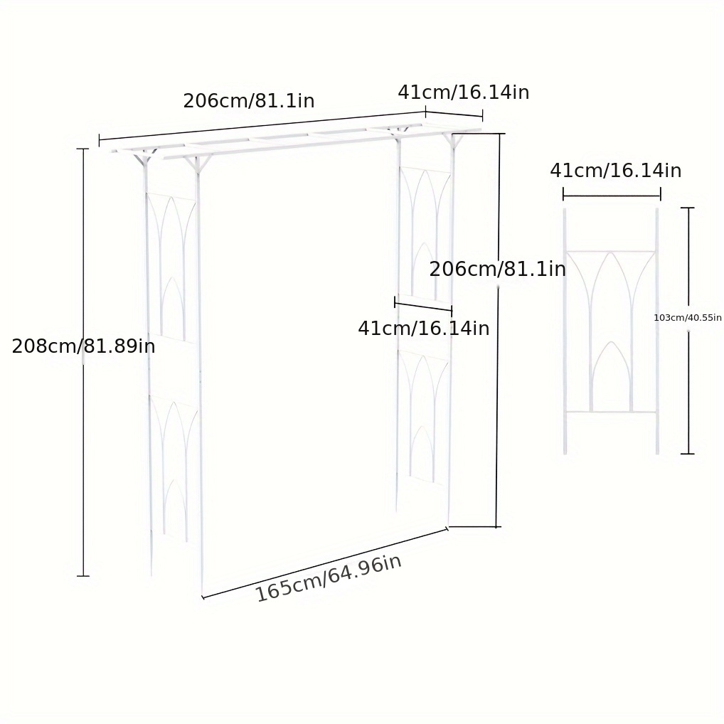 Wedding Arch Metal Garden Arbor Pergola Rose Trellis Backdrop Stand — image 5
