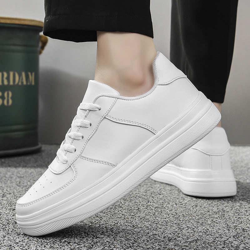 Men's Plus Size Platform White Sneakers - Spring Summer Trainers