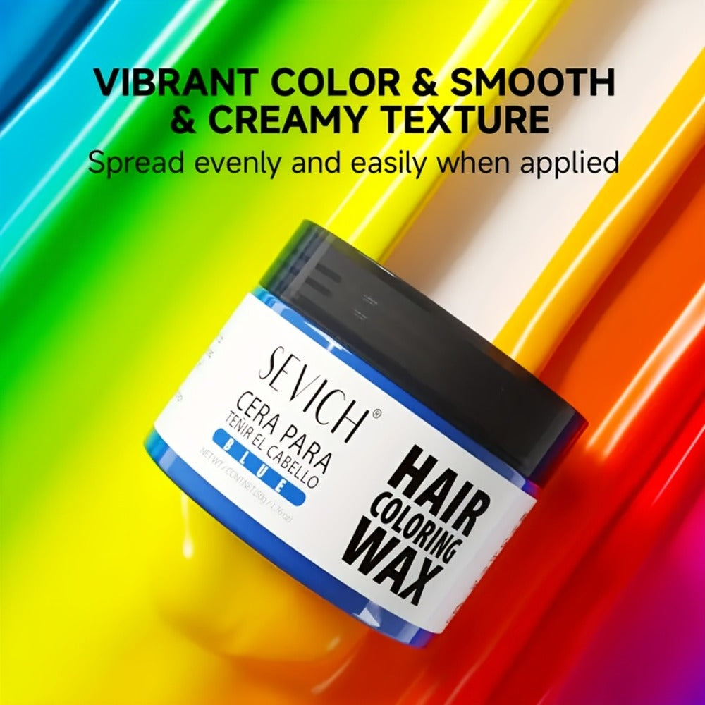 Instant Color Hair Wax 10 Shades – Temporary Hair Dye Wax Strong Hold Styling for Parties, Cosplay, Festivals & Halloween, Ea