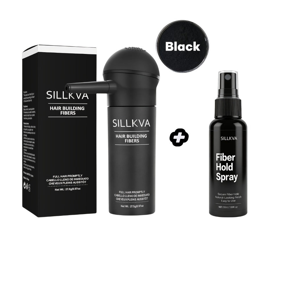 Hair Fibers Spray Applicator Kit Instant Thickness for Thinning Hair & Bald Spots SILLKVA for Makeup, Travel and Everyday Van