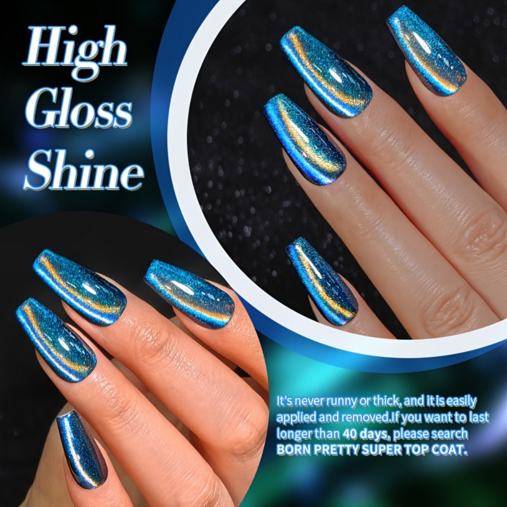 Gel Nail Polish 6-Color 9D Polaris Magnetic Set with Six 10ml Glass-Water-Light Shades for Nail Art — image 6