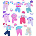 10-Outfit Doll Clothes Set for 14–16-Inch Newborn-Style Dolls with One-Pieces, Tops, Pants and Headwear — image 1