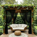 Six-Panel Sheer Outdoor Curtain Sets in Ten Colors with 37- or 54-Inch Width and Seven Length Options — image 1