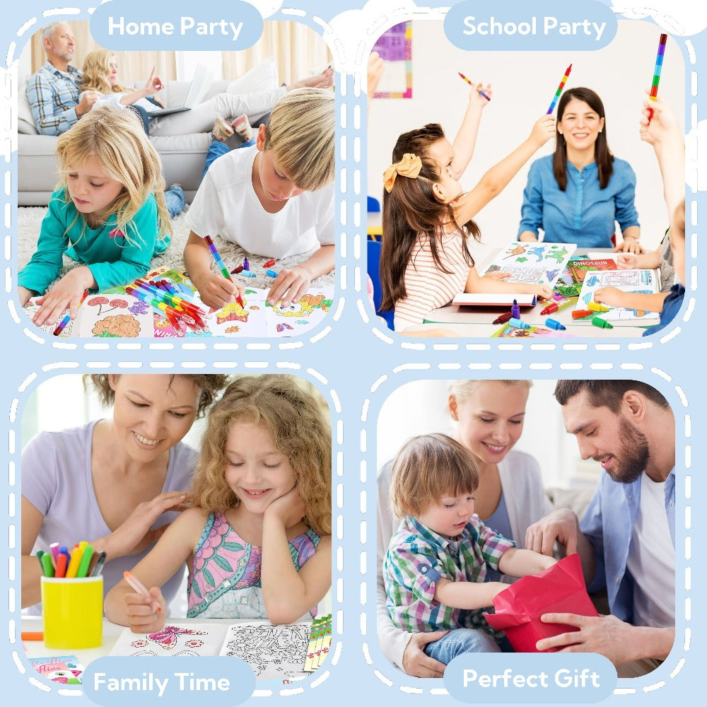 Bulk Coloring Books for Kids 26 Pack – Dinosaur Mermaid Animal Themes Party Favors Goodie Bag Stuffers for Birthday Classroom