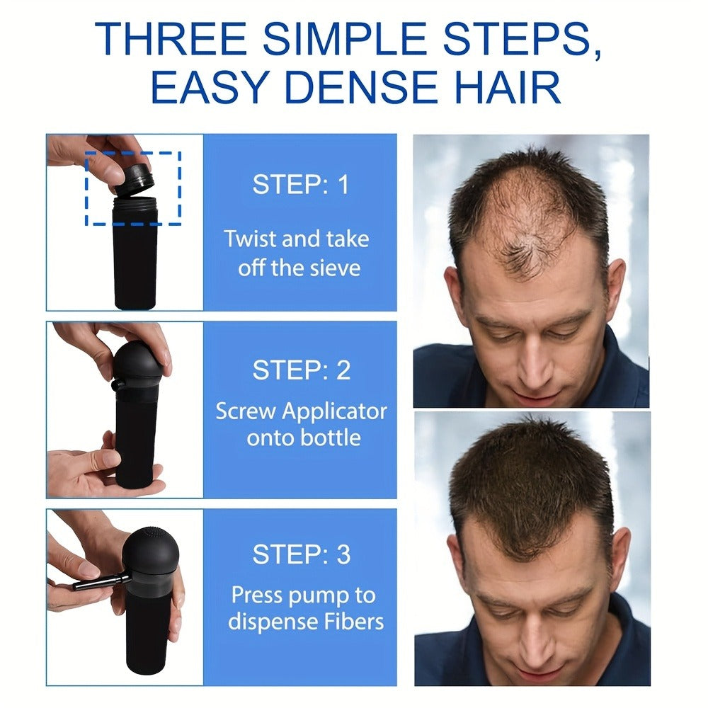 Hair Thickening Fibers Set 2-in-1 with Applicator Spray - Instant Volume & Fuller Look for Thinning Hair — image 12
