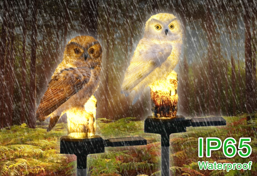 Solar Owl Garden Light Outdoor LED Lawn Lamp For Garden Decoration Waterproof Christmas Lights Outdoor Solar Lamp Post