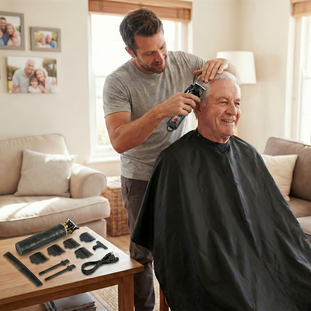 2-Piece Hair Clipper Set with Full-Size Clipper, Detail Trimmer, Guide Combs and USB Charging Accessories — image 15