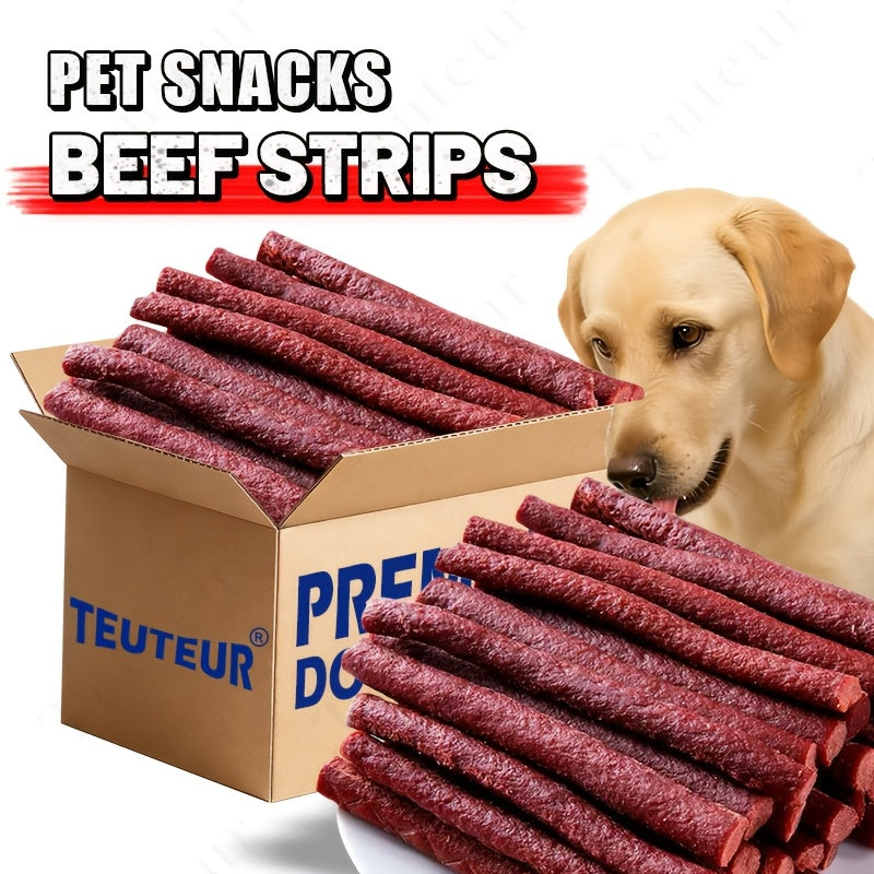 Dog Treats TUTULIFE Beef Tendon Strips and Beef Block Pieces in Three 155g Package Options for Reward Use — image 2