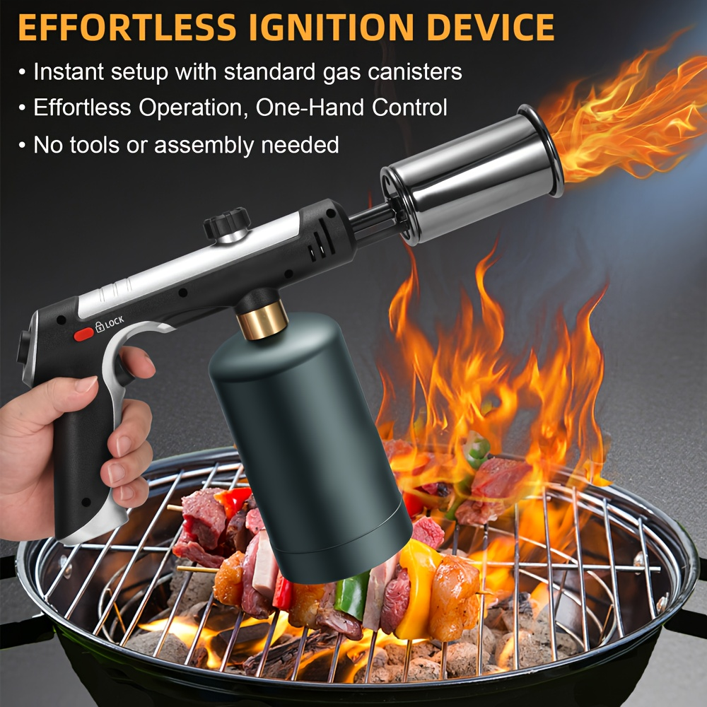 Handheld Propane or MAPP Torch with Trigger Ignition, Flame Control and Black or Golden Finish — image 6