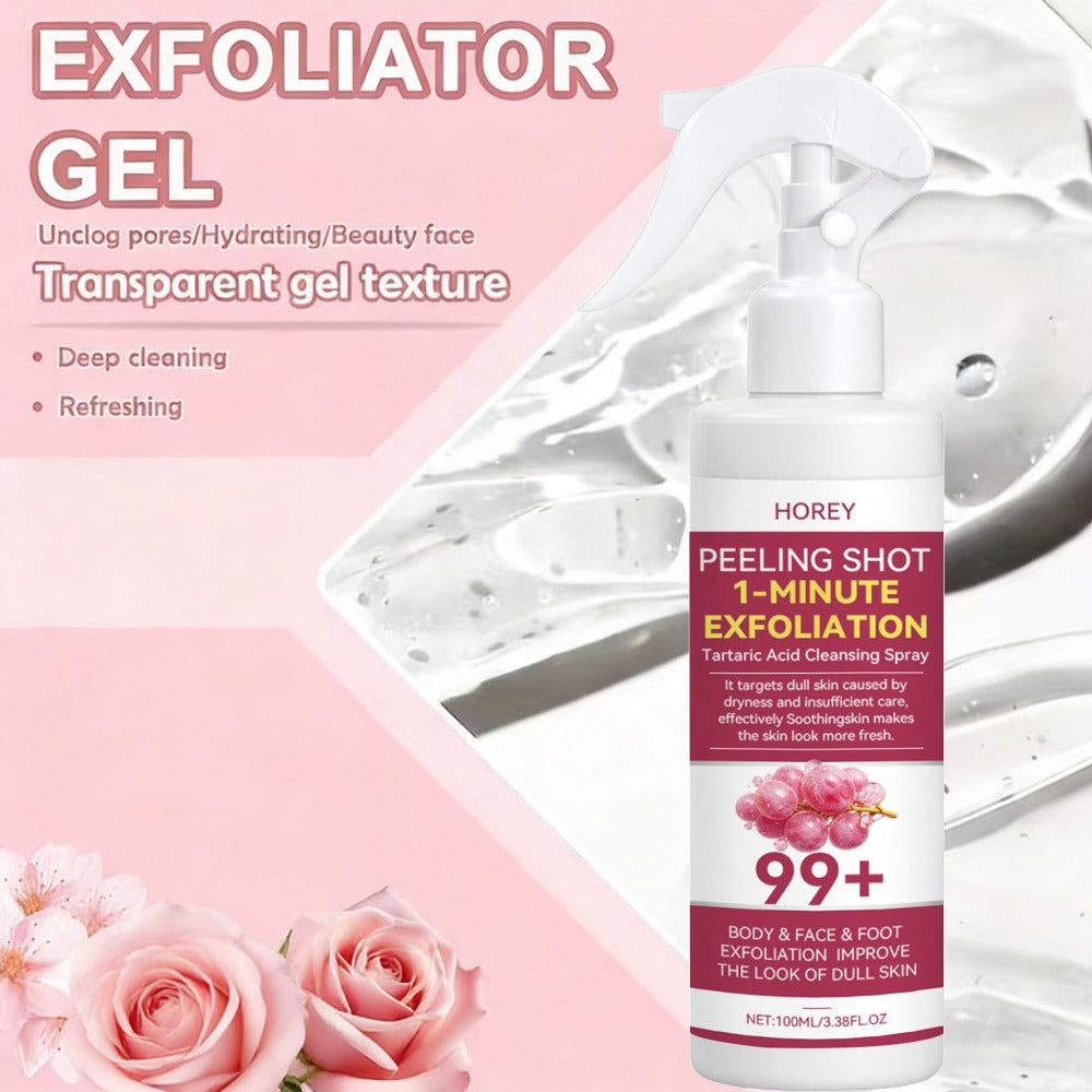 Grape & Malic Acid Exfoliating Gel for Face & Body, AHA Deep Cleansing Scrub, Removes Dead Skin Cells — image 3