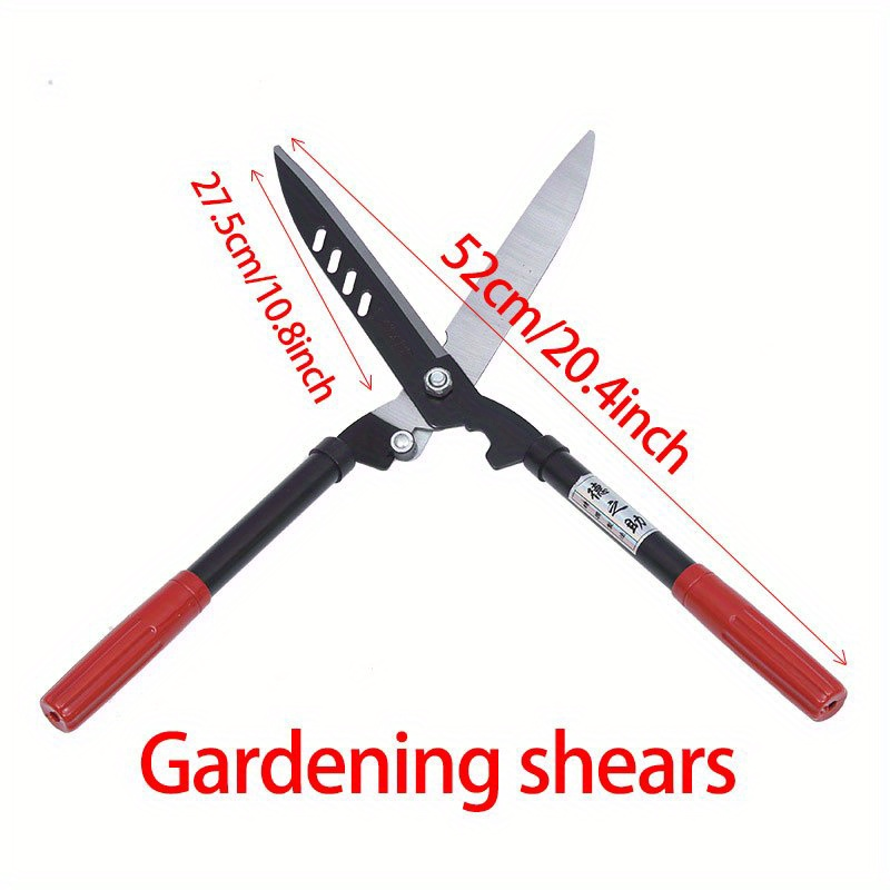 Long-Handle Hedge and Twig Shears, 20.4 Inches Overall with 10.8-Inch Blades and Red Grip Ends — image 15