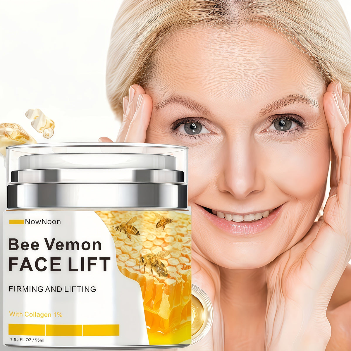 Face Cream Bee Venom 50g Formula with Hyaluronic Acid, Collagen and Vitamin E in Lightweight Texture — image 12