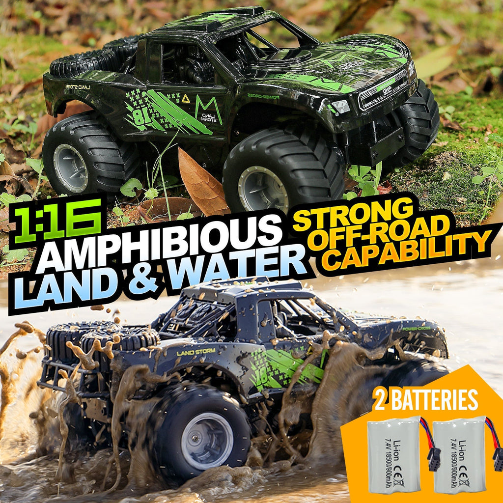 RC Monster Truck or Pickup 1:16 Scale in Five Body and Color Styles with 4WD Layout and Two Rechargeable Batteries — image 36