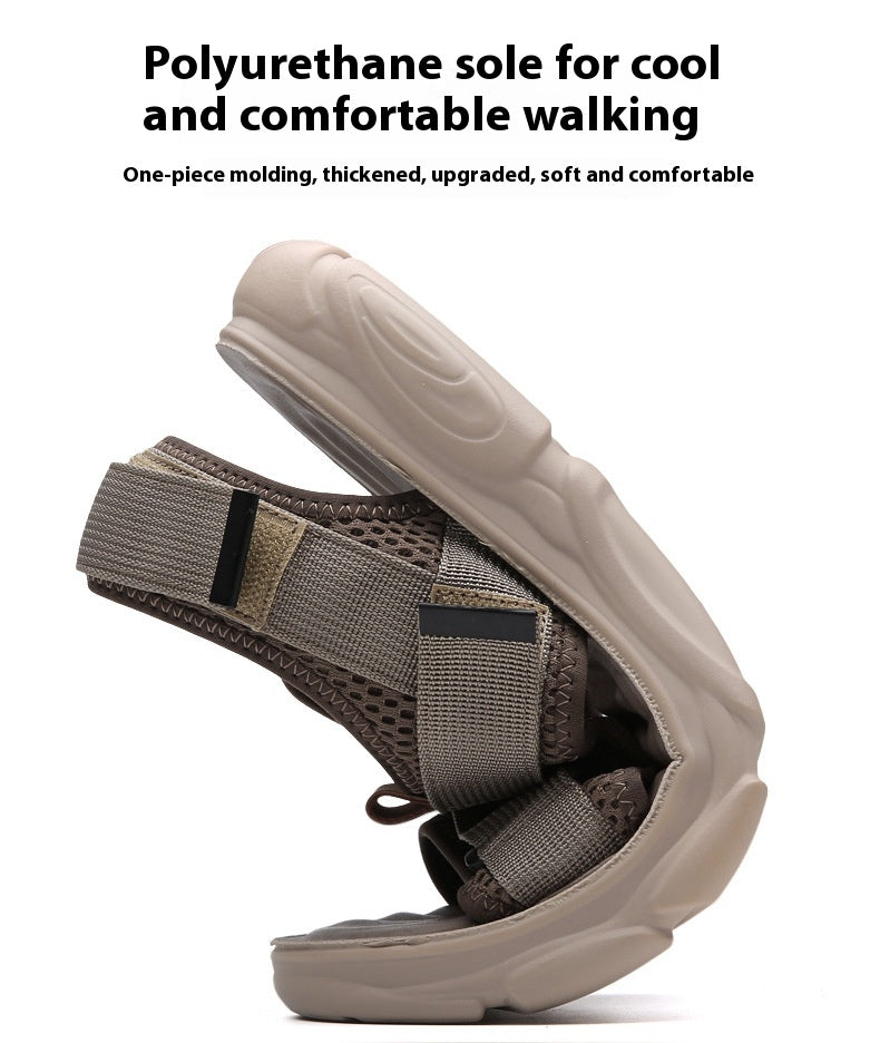 Men's Soft Bottom Non-slip All-matching Outer Wear Roman Beach Shoes