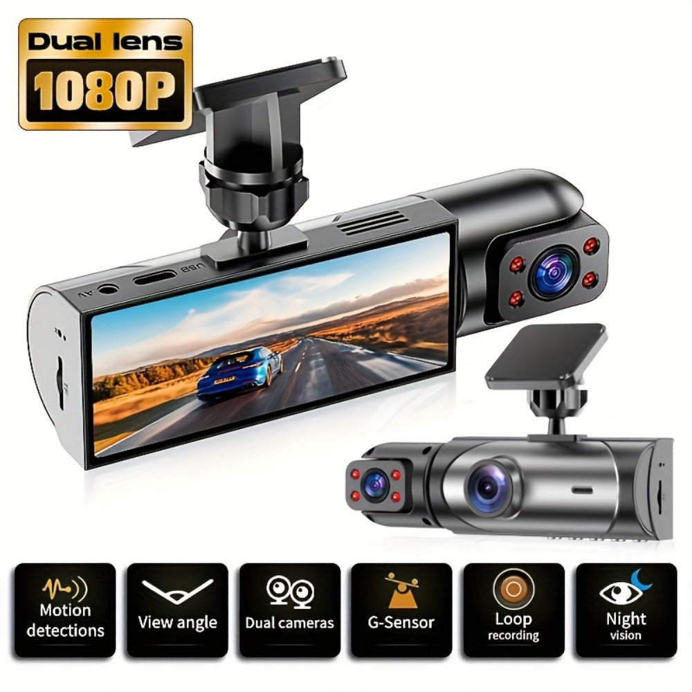 Dual Lens Dash Cam Front and Inside 1080P – Infrared Night Vision, Loop Recording, 3.16" IPS Screen, Wide Angle — image 4