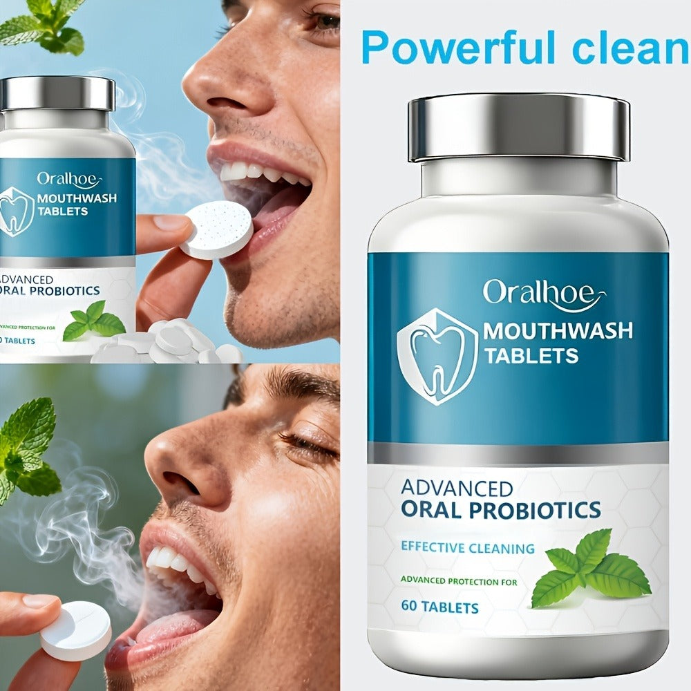 Toothpaste Tablets 120 Count Mint Flavor, Portable Mouthwash Tablets for Fresh Breath & Gentle Whitening — image 2