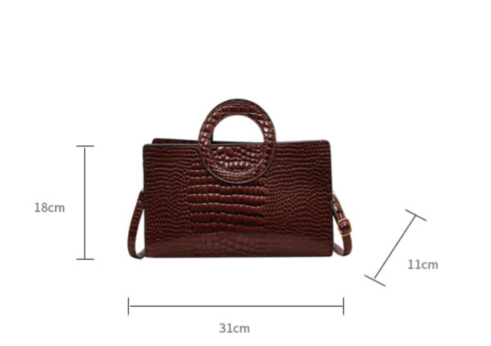 Fall Winter Fashion Retro Handbag Stone Texture Niche Bag Simple Women