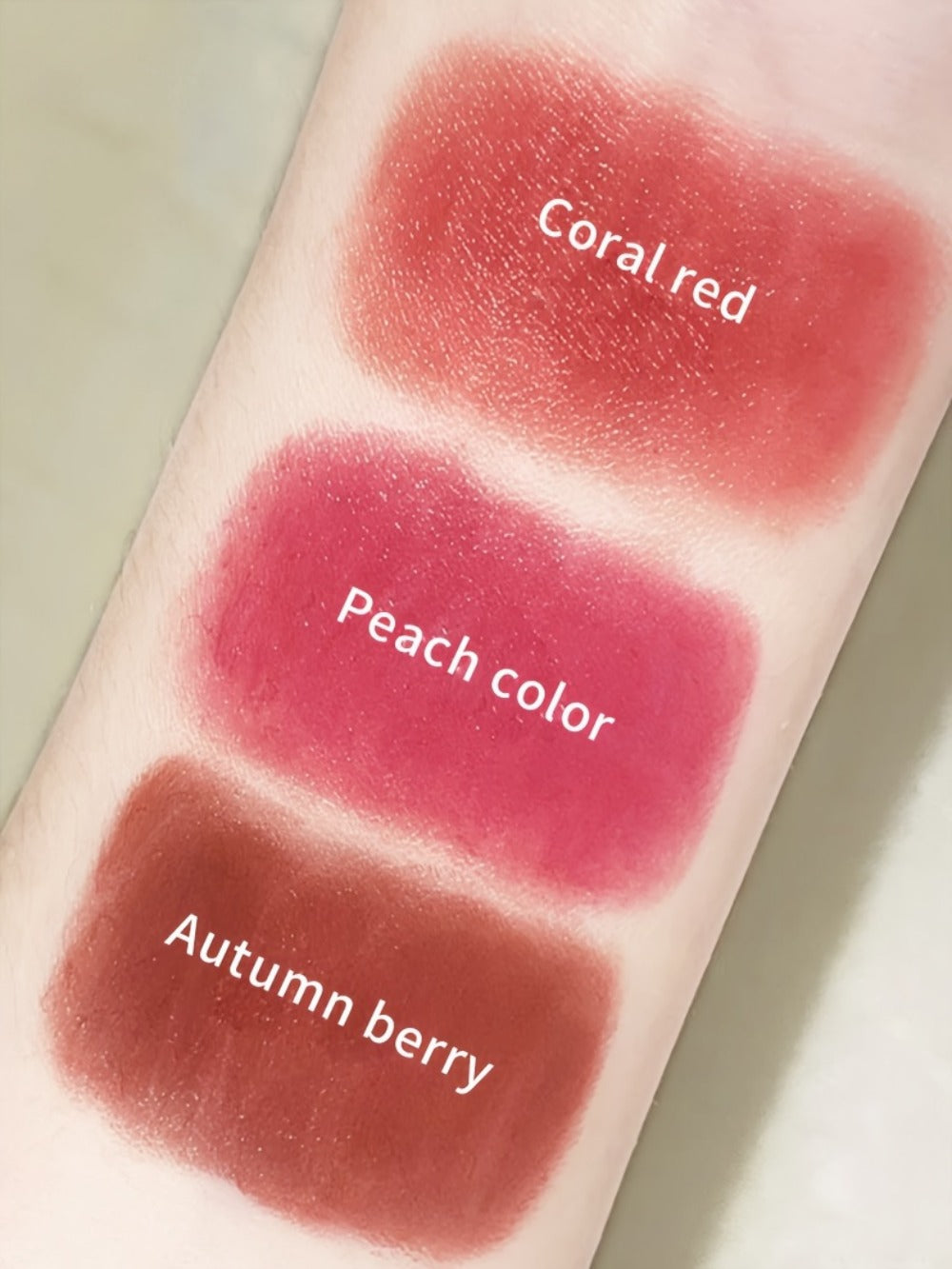 Powder Blush Set 3 Colors with Pearl Powder Rose Oil & Squalane Formula, for Makeup, Travel and Everyday Vanity Use — image 1