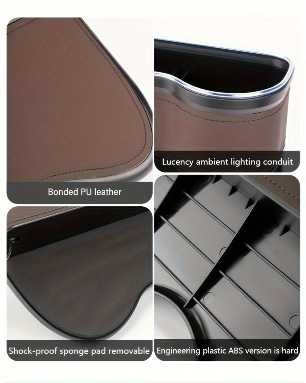 Black Lighted Seat-Gap Car Organizer with Phone Slot, USB Ports and Driver, Passenger or Pair Options — image 19