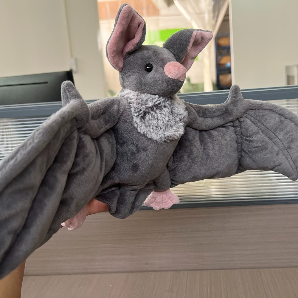 Giant Bat Plush Stuffed Animal 23 Inch Wingspan Grey Spooky Bat Toy with the Listed Color, Size or Set Options for Everyday U