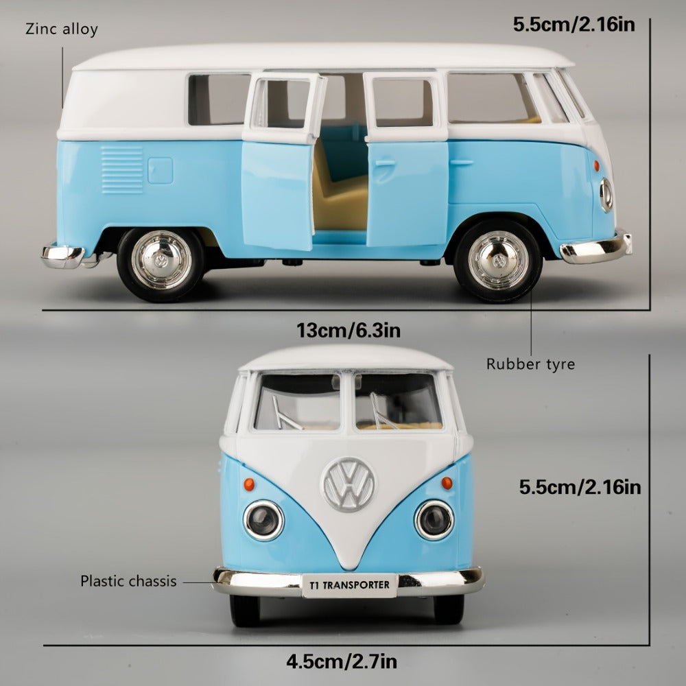 1:36 Volkswagen Bus Die-Cast Toy Car Model with Openable Doors & Pull-Back with the Listed Color, Size or Set Options for Eve