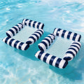 Striped Mesh Pool Float Chair Set, 110cm Size in Blue, Dark Blue, Pink or Mixed Two- and Three-Piece Options — image 1