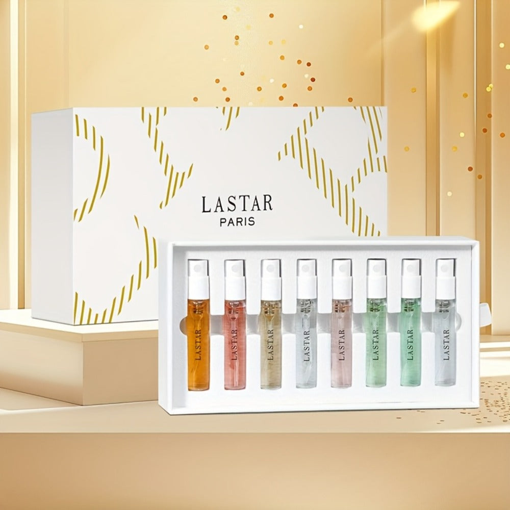 8 Piece Women's Perfume Gift Set Travel Size Mini EDT Bottles - Patchouli Fresh Floral Scents for Bath Time, Home Spa and Per