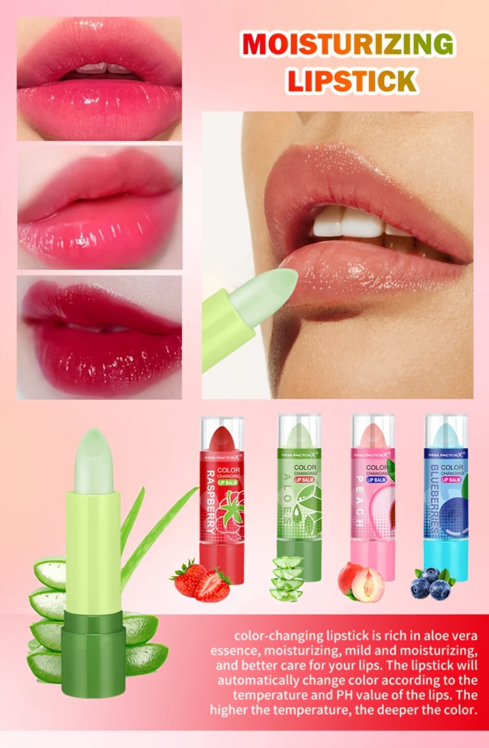 Color Changing Lipstick Set 8 Pcs, pH-Reactive Mood Lip Color, Wear, Anti-Transfer Formula — image 14