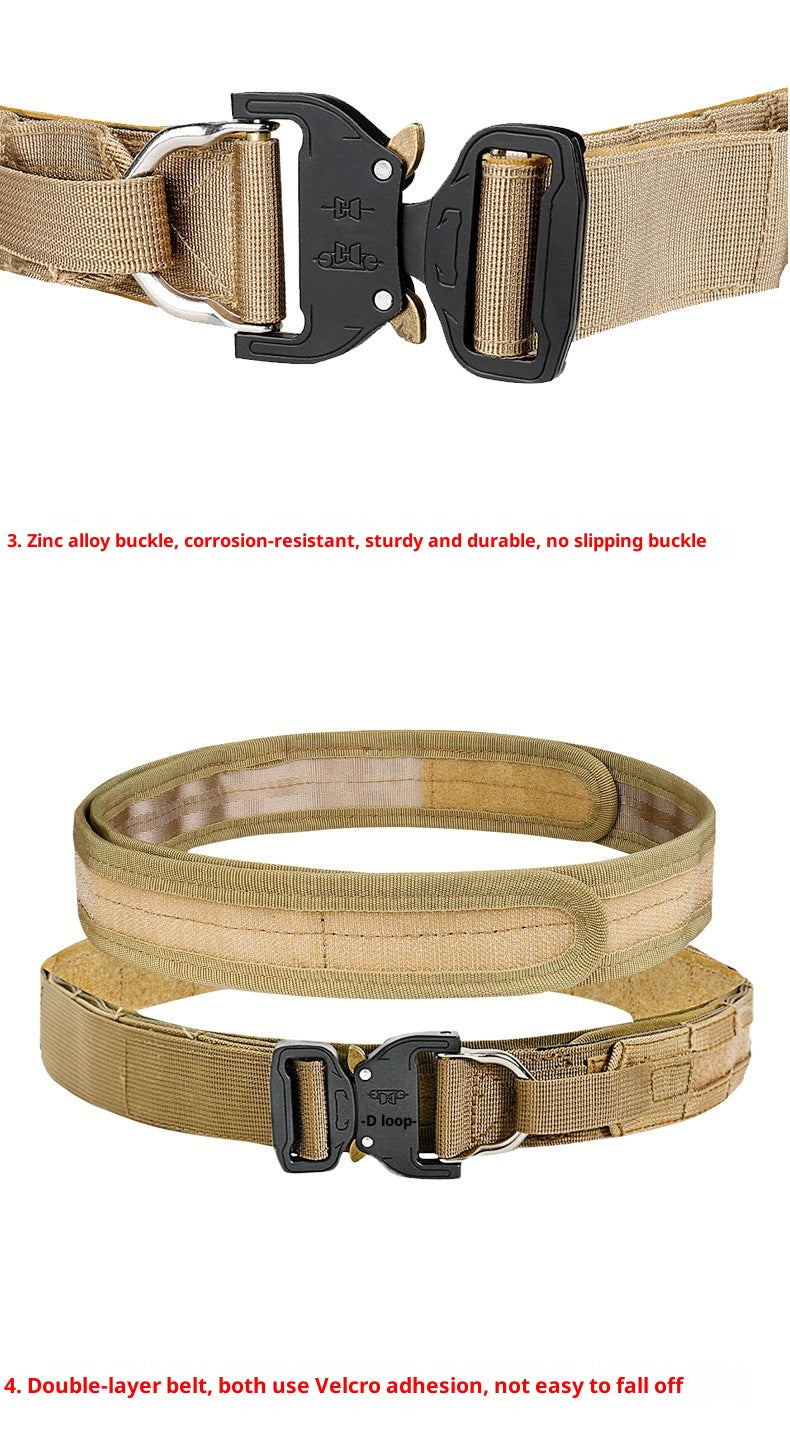 Double-layer Thickened Tactical Field Multi-functional Nylon Waistband