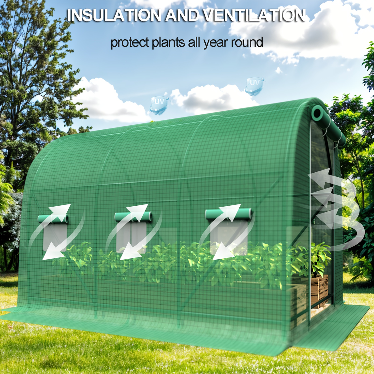 Greenhouse with Watering System for Garden, Patio and Yard Use, with the Listed Configuration — image 6