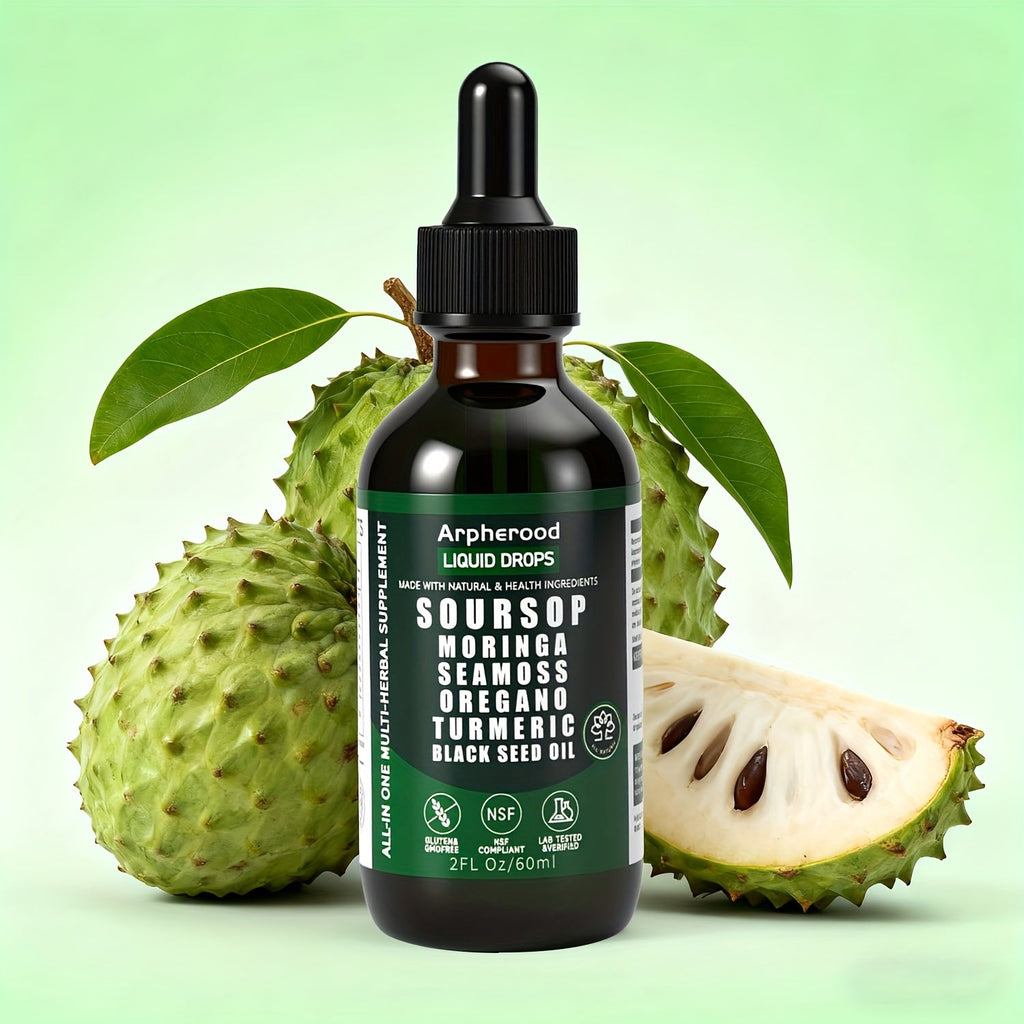 Soursop Graviola Liquid Drops 2 Fl Oz, Leaf & Fruit Blend with Sea Moss, Elderberry & Black Seed Oil — image 11
