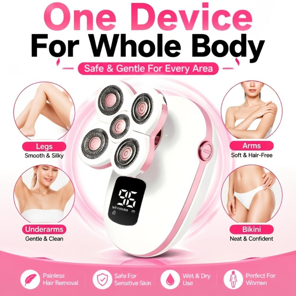 Electric Shaver IPX6 Floating Rotary Head with Type-C Charging, LED Display and Five Listed Set or Head Options — image 5