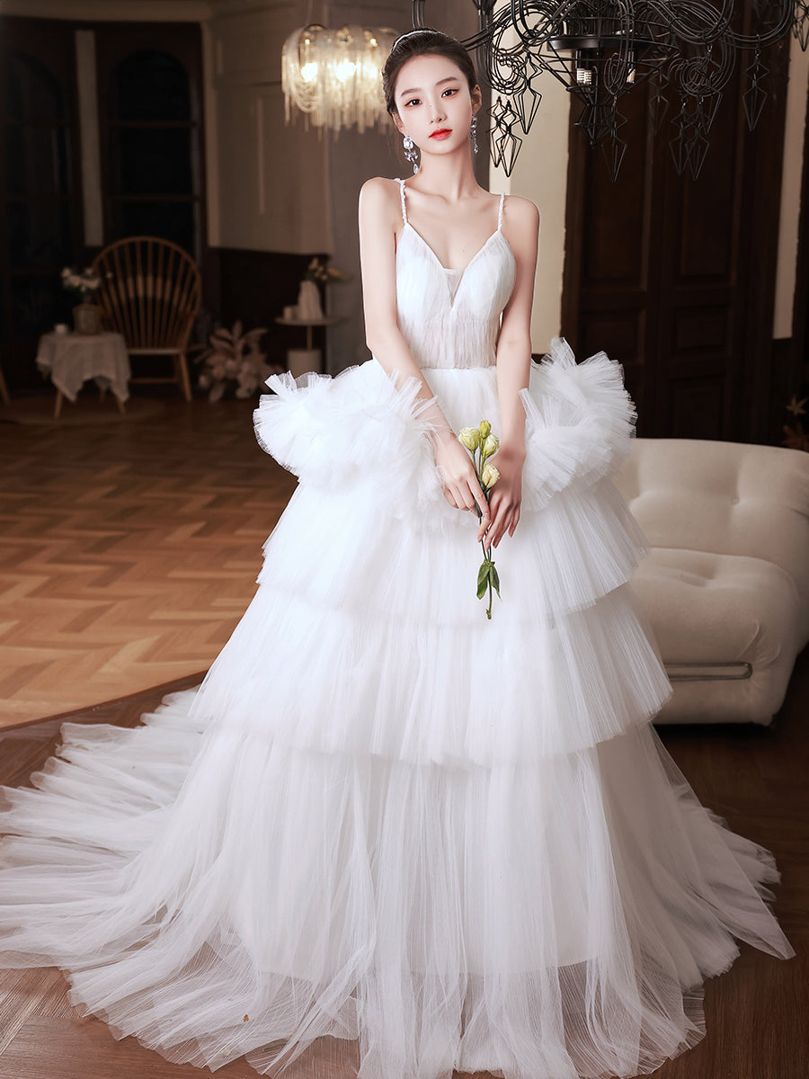 White Sling Temperament Banquet Skirt