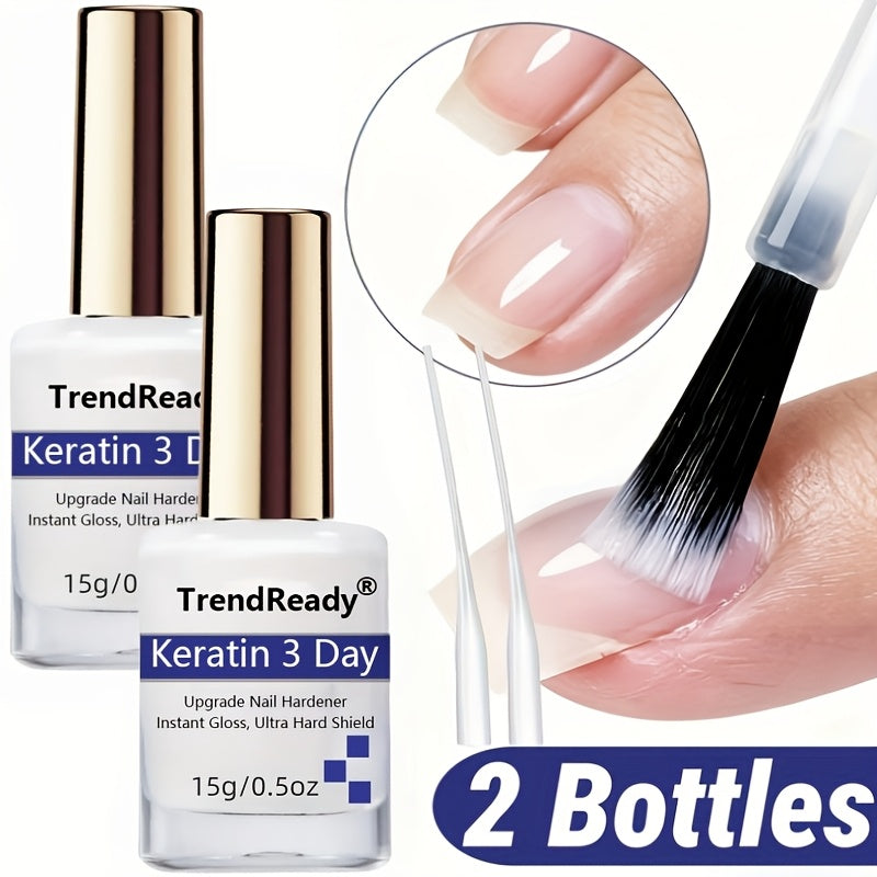Vitamin E Nail Strengthener Oil, Two 15ml Bottles with Keratin Protein for Daily Manicure Care — image 17
