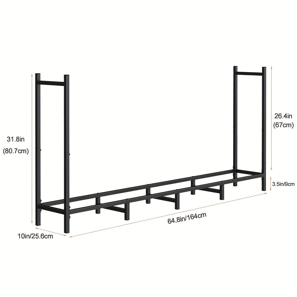 Firewood Rack | Heavy Duty Steel Indoor Outdoor Fireplace Patio Deck — image 9
