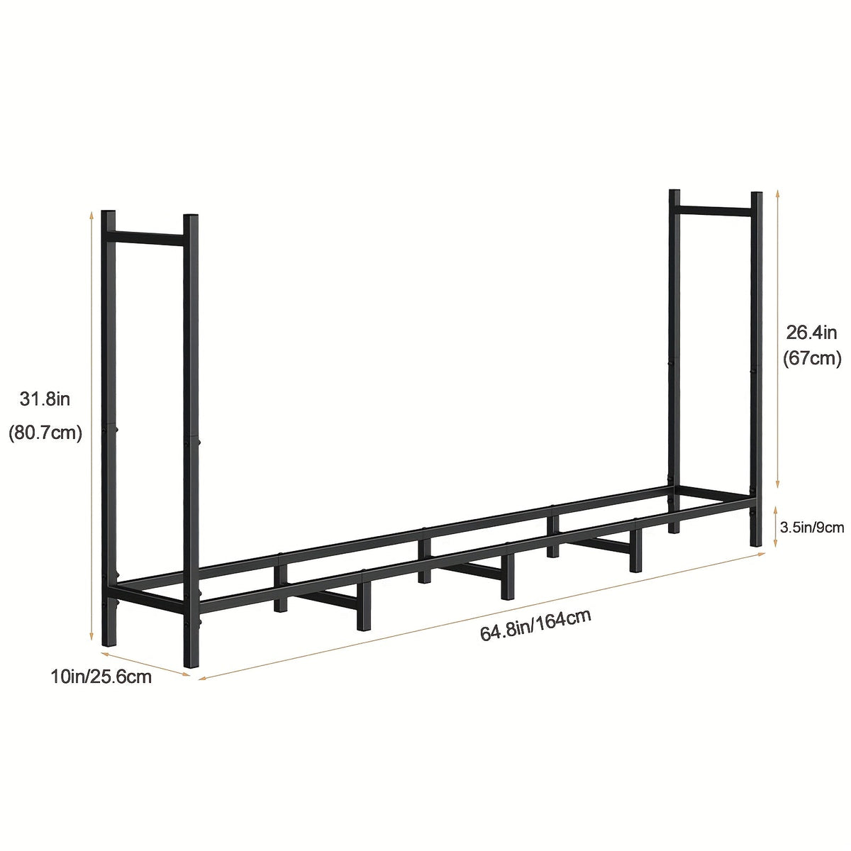 Firewood Rack | Heavy Duty Steel Indoor Outdoor Fireplace Patio Deck — image 9