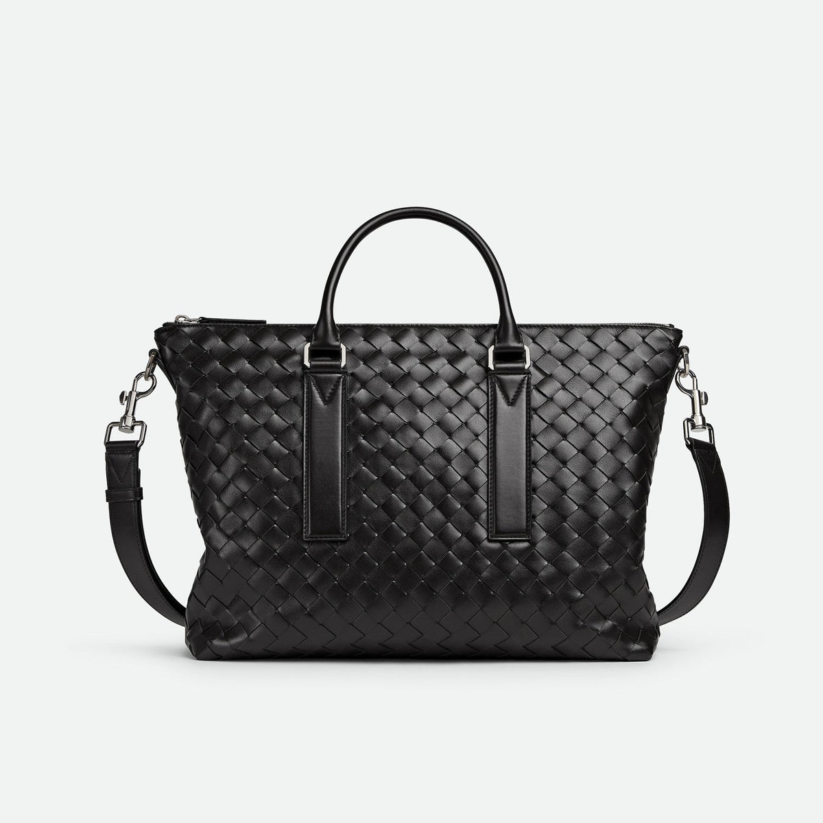 Bottega Veneta Intrecciato Men's Solid Color Adjustable Detachable Shoulder Strap Woven Calfskin Briefcase Handbag Bag Bags #77518