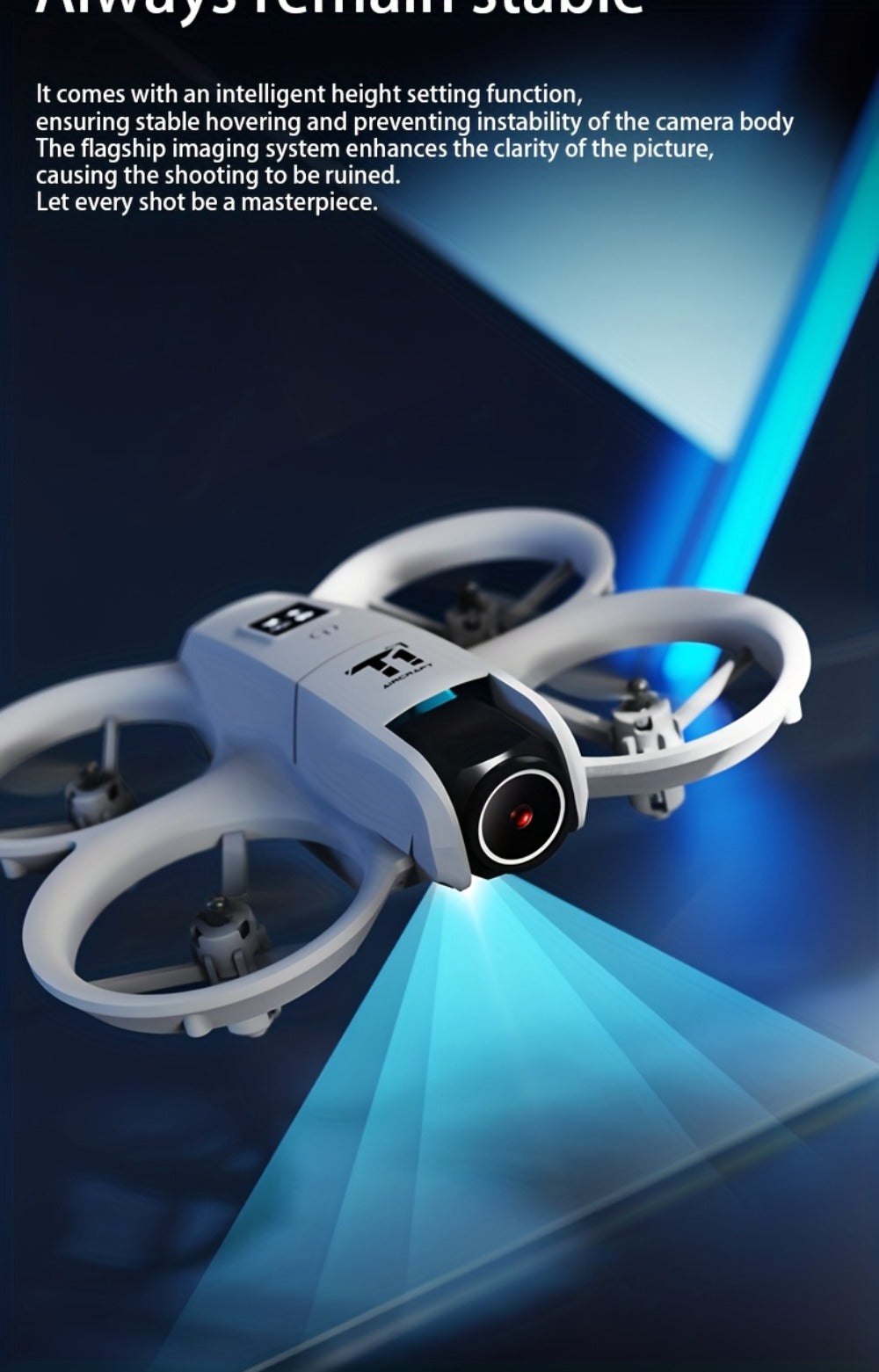 180° Rotating Dual Camera Drone Optical Flow Positioning Gyroscope Stabilization 360° Roll One-Button Takeoff Landing Calibra