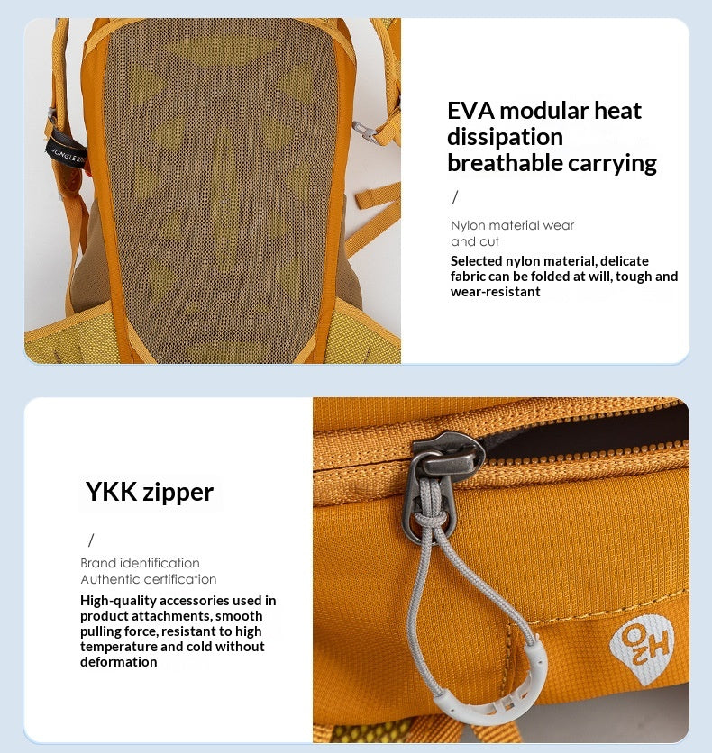 Outdoor Zippered Foldable High-Capacity Hiking Backpack