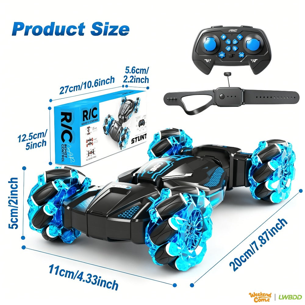 Remote Control Car Stunt Racer with Dual Remotes and LED Lights — image 5