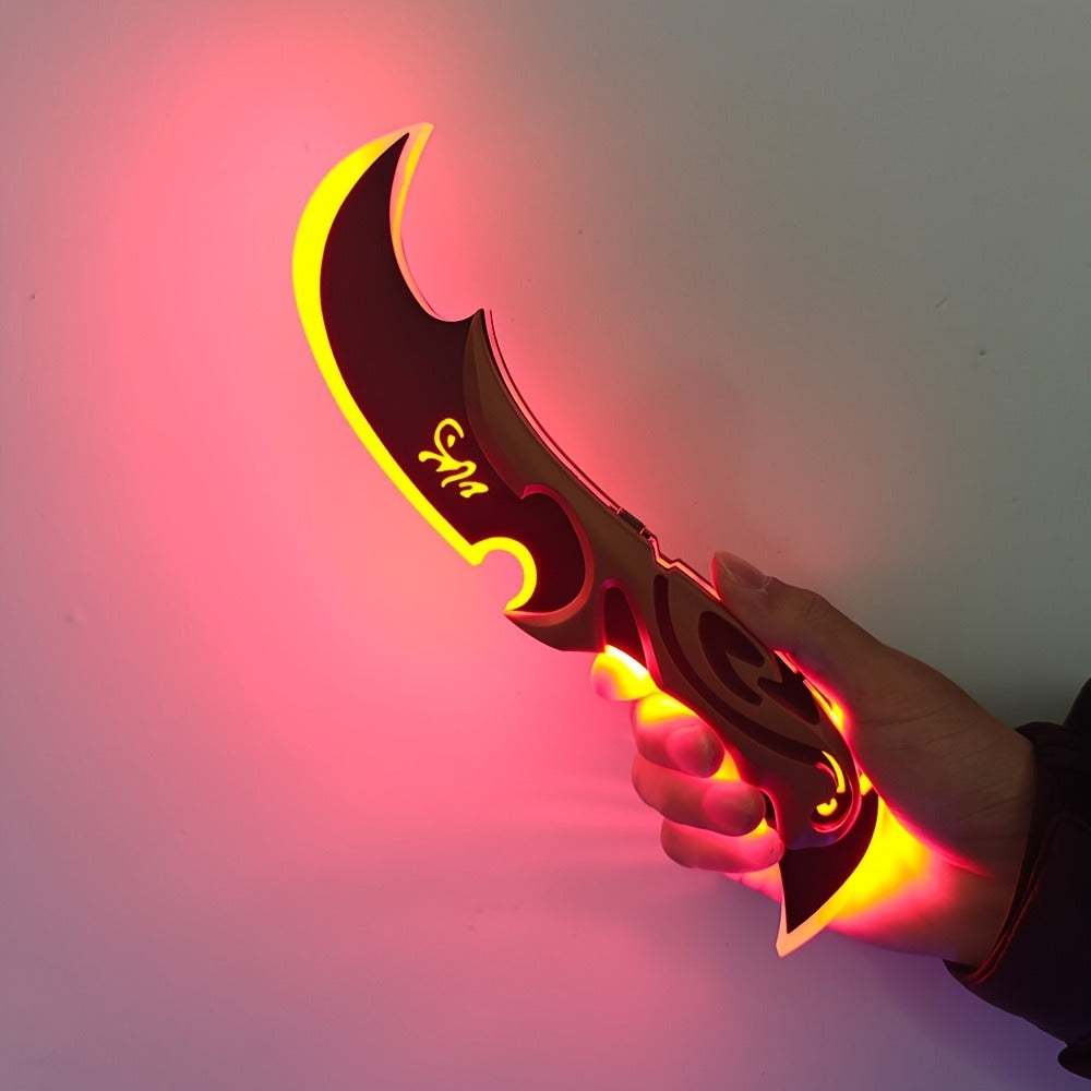 Costume Accessories Rechargeable LED Half Moon Blade Prop, 30cm, with Five Light Color Options — image 5