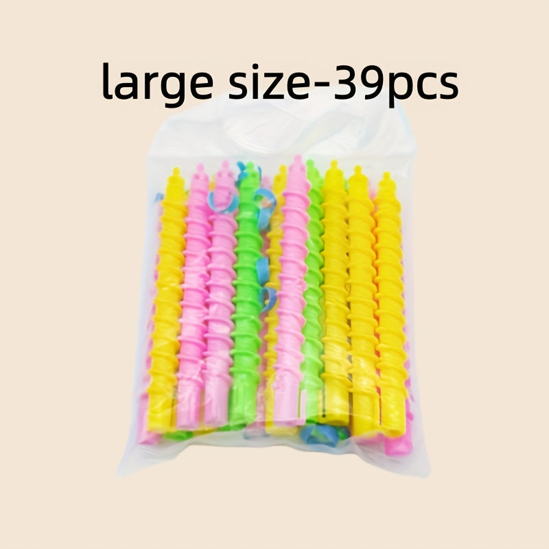 Spiral Perm Rods Set 39-42pcs – Plastic Curling Hair Sticks for Defined Curls Waves Coils Natural Hair Heatless Styling — ima